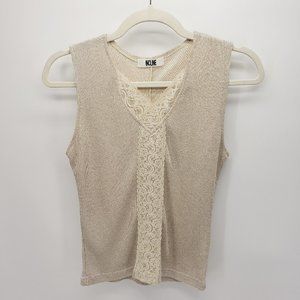 Incline | Sleeveless Shimmer Blouse | Cream